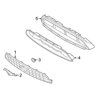 Ford OE - Front Bumper & Grille - Grille & Components (W/O Pony or Appearance Package), (Base)