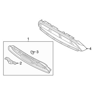 Ford OE - Front Bumper & Grille - Grille & Components (With Pony Package), (Base)