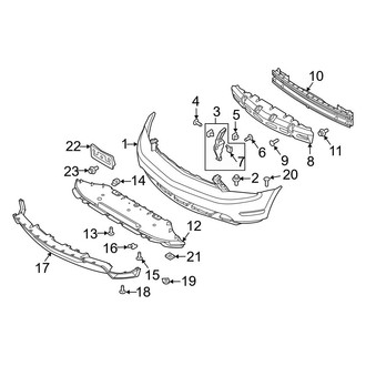 Ford OE - Front Bumper & Grille - Bumper & Components (W/O Appearance Package), (GT)