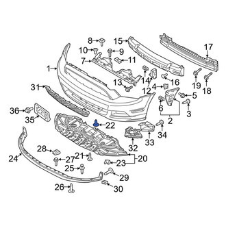 Ford OE - Radiator Support Splash Shield Nut
