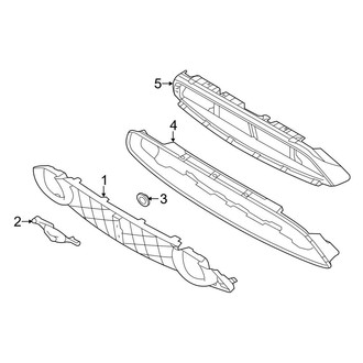 Ford OE - Front Bumper & Grille - Grille & Components (W/O Appearance Package), (GT)