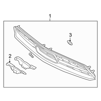 Ford OE - Front Bumper & Grille - Grille & Components (With Pony Package, W/O Sport Appearance Package), (Base)