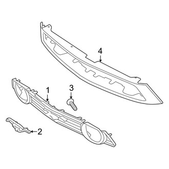 Ford OE - Front Bumper & Grille - Grille & Components (W/O Appearance Package), (GT)