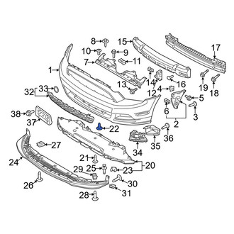 Ford OE - Radiator Support Splash Shield Nut