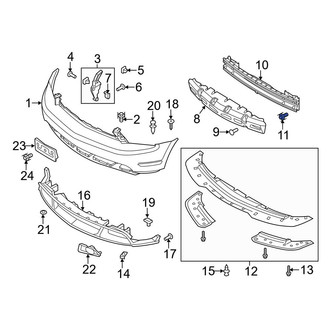 Ford OE - Front Outer Bumper Impact Bar Bolt