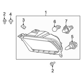 Ford OE - Front Lamps - Headlamp Components (With Halogen Headlamps)