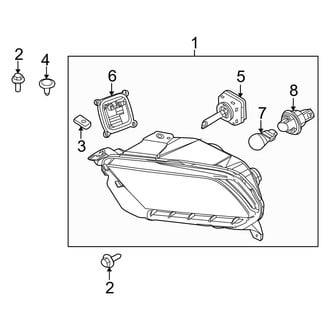 Ford OE - Front Lamps - Headlamp Components (With High Intensity Discharge Headlamps)