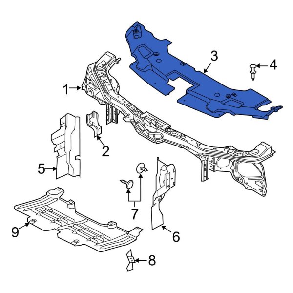 Radiator Support Access Cover