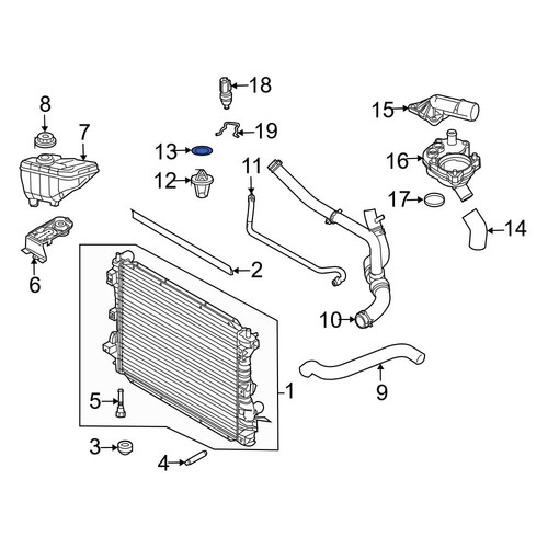 HL3Z-8255-A - Thermostat Gasket 2017-2025 Ford | Ford Parts Direct