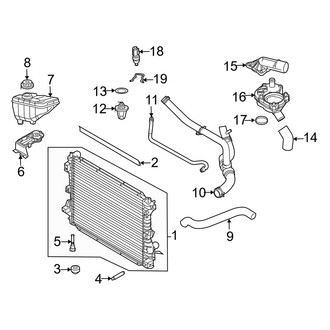 Ford OE - Cooling - Radiator & Components (4.0L)