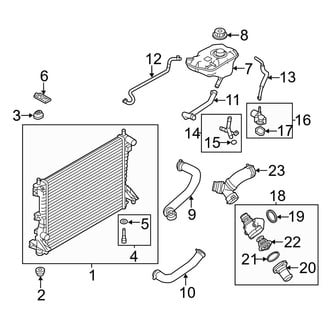Ford OE - Cooling - Radiator & Components (W/O High Output)