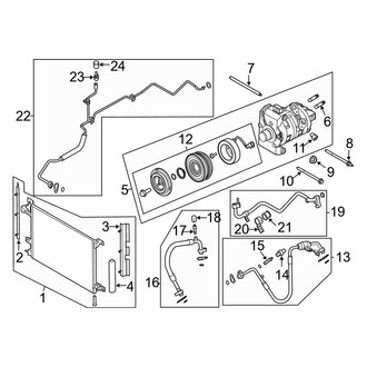 Ford OE - Air Conditioner & Heater - Condenser, Compressor & Lines