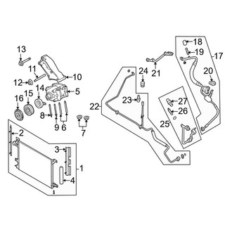 Ford OE - Air Conditioner & Heater - Condenser, Compressor & Lines (4.0L)