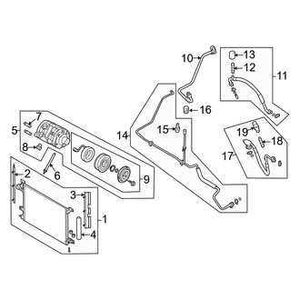 Ford OE - Air Conditioner & Heater - Condenser, Compressor & Lines (4.6L)