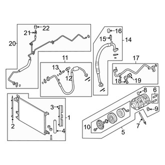 Ford OE - Air Conditioner & Heater - Condenser, Compressor & Lines