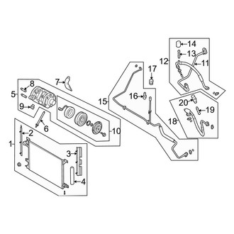 Ford OE - Air Conditioner & Heater - Condenser, Compressor & Lines