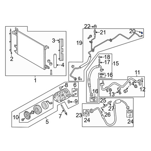 Ford OE 6E5Z19B596A - A/C Refrigerant Line O-Ring