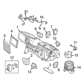 Ford OE - Air Conditioner & Heater - Evaporator & Heater Components (With Dual Zone A/C)
