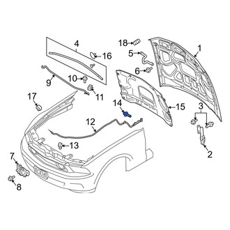 Ford OE - Hood Release Cable Screw