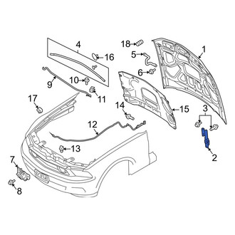 Ford OE - Front Left Hood Hinge