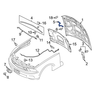 Ford OE - Front Hood Latch Striker Plate