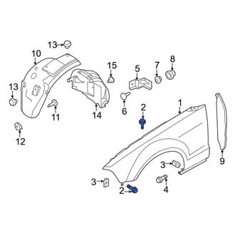 Ford OE - Front Rearward Fender Bolt