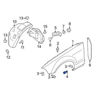 Ford OE - Front Rearward Fender Bolt