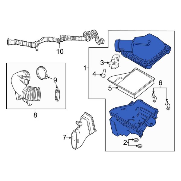 Ford OE BR3Z9600C Air Filter and Housing Assembly