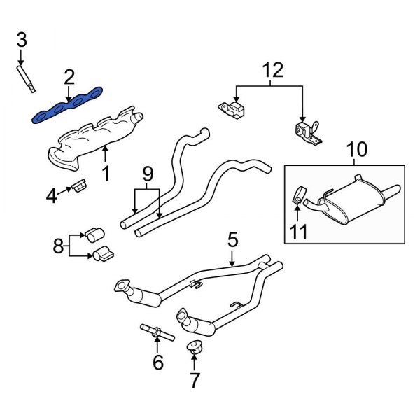 Ford OE 9L2Z9448B - Exhaust Manifold Gasket