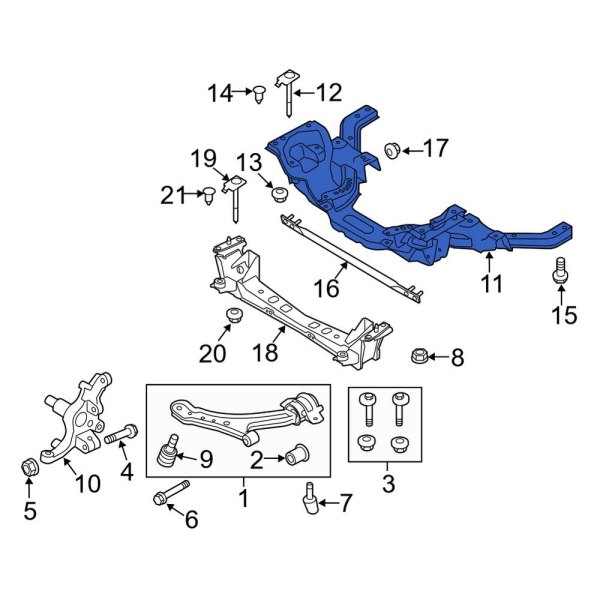 Ford OE BR3Z5C145A Front Engine Cradle