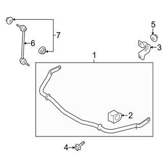 Ford OE - Front Suspension - Stabilizer Bar & Components