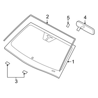 Ford OE - Windshield - Glass