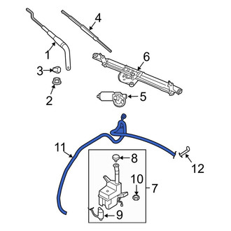 Ford OE - Front Windshield Washer Hose