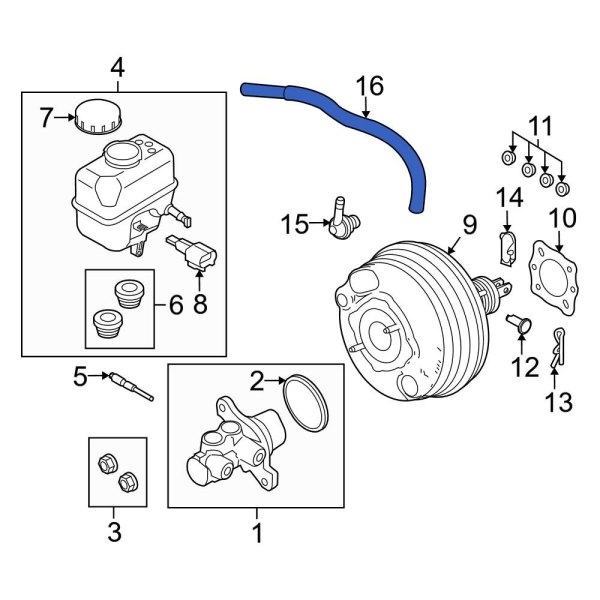 Ford OE DR3Z9C490C Brake Vacuum Hose