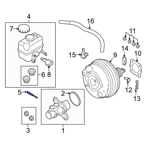 Brake Master Cylinder Reservoir Screw