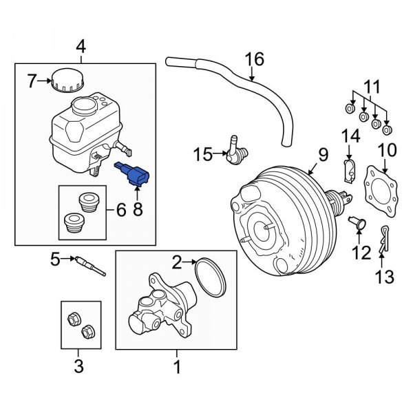 Ford OE 9R3Z2C251A Brake Fluid Level Switch