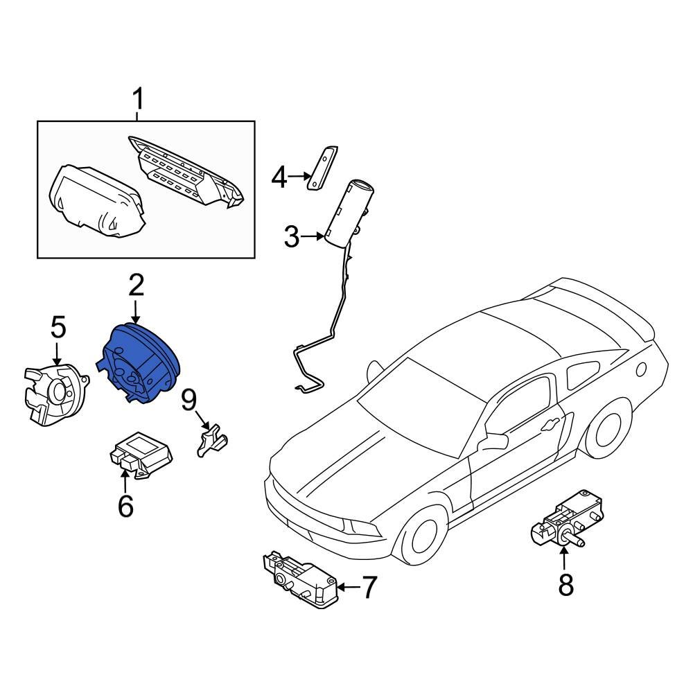 Ford OE CR3Z63043B13AD Steering Wheel Air Bag