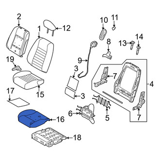 Ford OE - Front Left Seat Cushion Foam