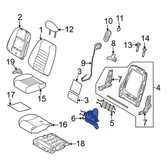 Ford OE - Left Seat Lumbar Support Cushion
