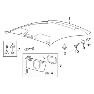 Ford OE - Roof - Interior Trim (W/O Vista Roof), (Base / Boss 302 / GT / Shelby GT500 Coupe)