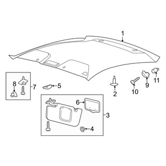 Ford OE - Roof - Interior Trim (With Vista Roof), (Base / Boss 302 / GT / Shelby GT500 Coupe)