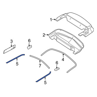 Ford OE - Left Outer Convertible Top Seal