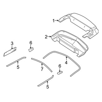 Ford OE - Convertible Top - Exterior Trim (Base / GT / Shelby GT500 Convertible)