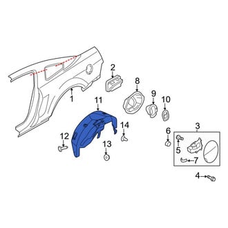 Ford OE - Rear Right Quarter Panel Splash Shield