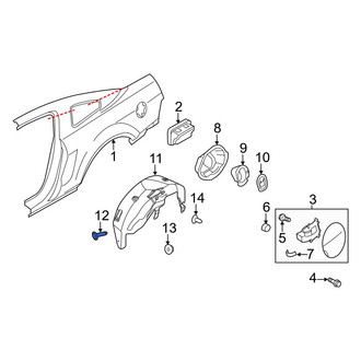 Ford OE - Quarter Panel Splash Shield Clip