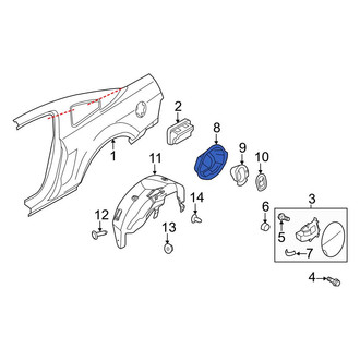 Ford OE - Rear Fuel Filler Housing