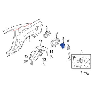 Ford OE - Rear Fuel Filler Housing Clip