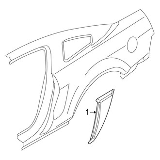 Ford OE - Quarter Panel - Exterior Trim (Base / Boss 302 / GT / Shelby GT500 Coupe)