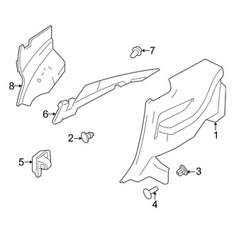 Ford OE - Quarter Panel - Interior Trim (Base / Boss 302 / GT / Shelby GT500 Coupe)