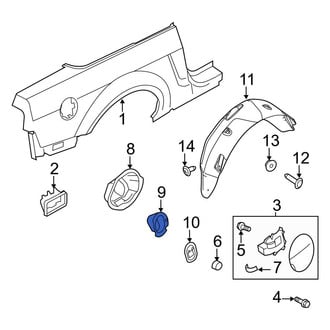 Ford OE - Rear Fuel Filler Housing Clip